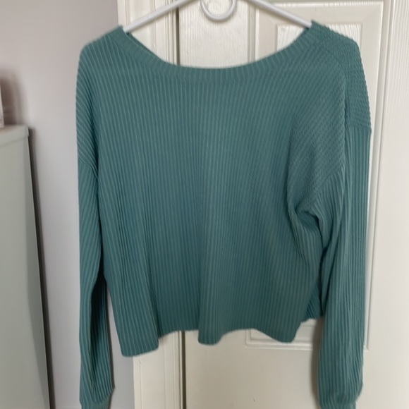 Blue/turquoise waffle textured sweater from Aeropostale - Picture 2 of 2